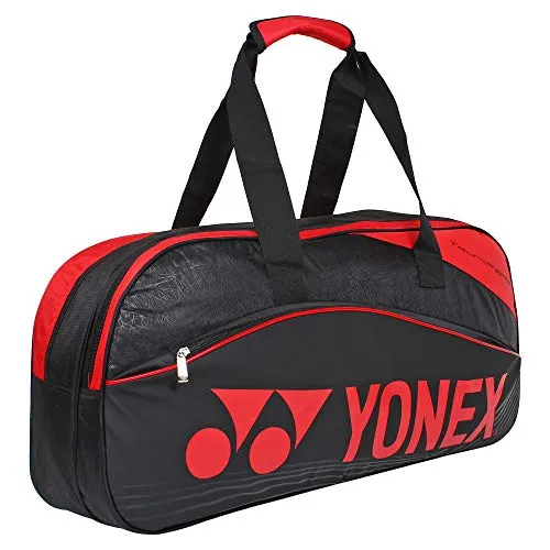 YONEX 9631MS BT6 Foam Badminton Bag, BT 6 (Black/Red)