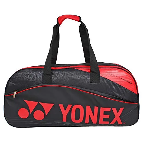 YONEX 9631MS BT6 Foam Badminton Bag, BT 6 (Black/Red)