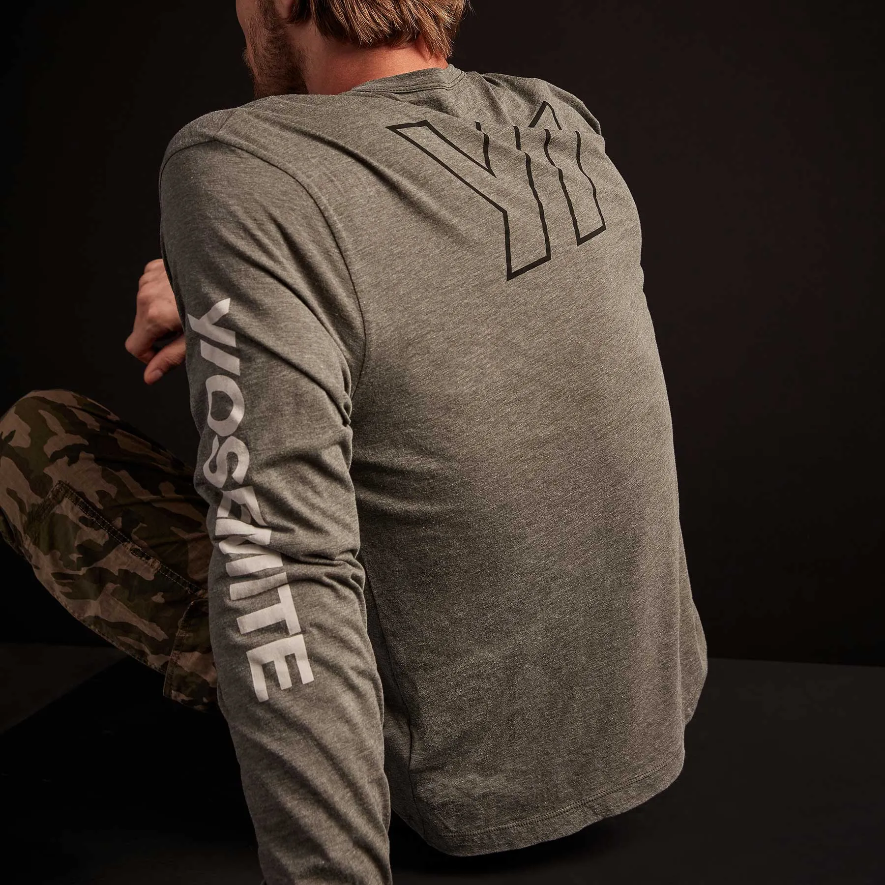 Y/OSEMITE Melange Tech Jersey Crew - Evergreen