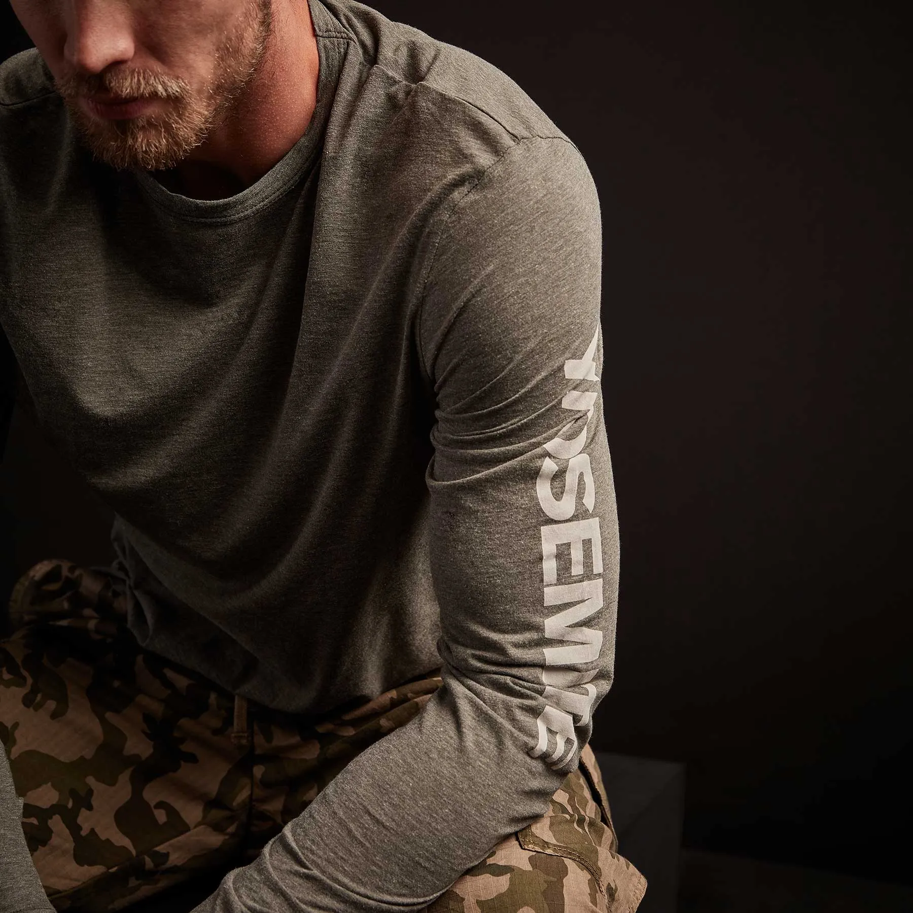 Y/OSEMITE Melange Tech Jersey Crew - Evergreen