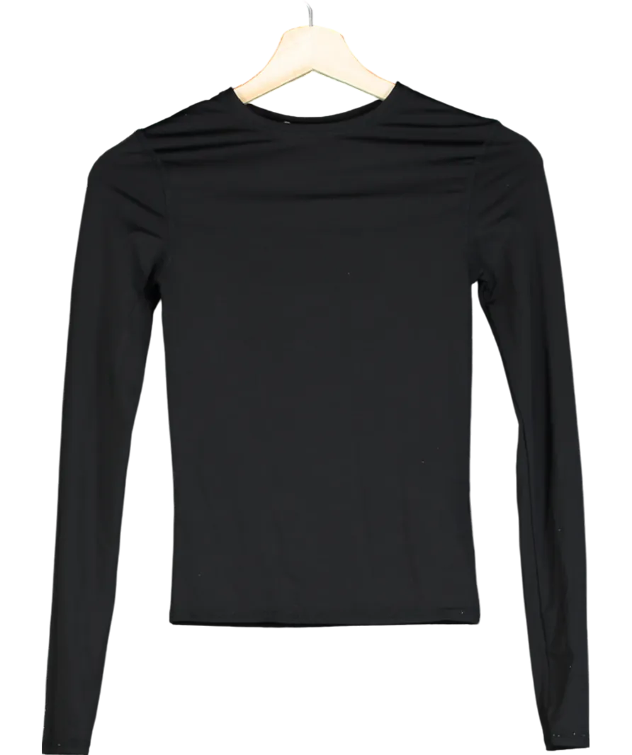 ZARA Black Dri-fit Long Sleeve Top UK S