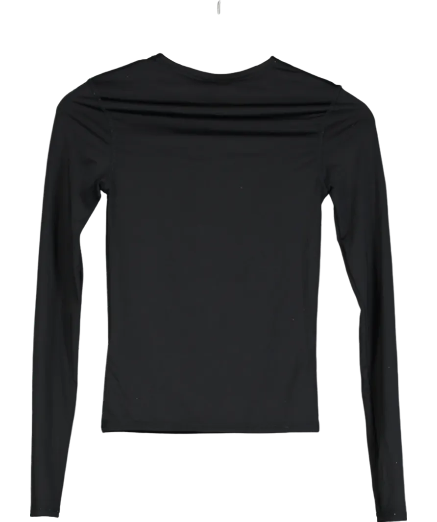 ZARA Black Dri-fit Long Sleeve Top UK S