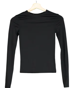 ZARA Black Dri-fit Long Sleeve Top UK S